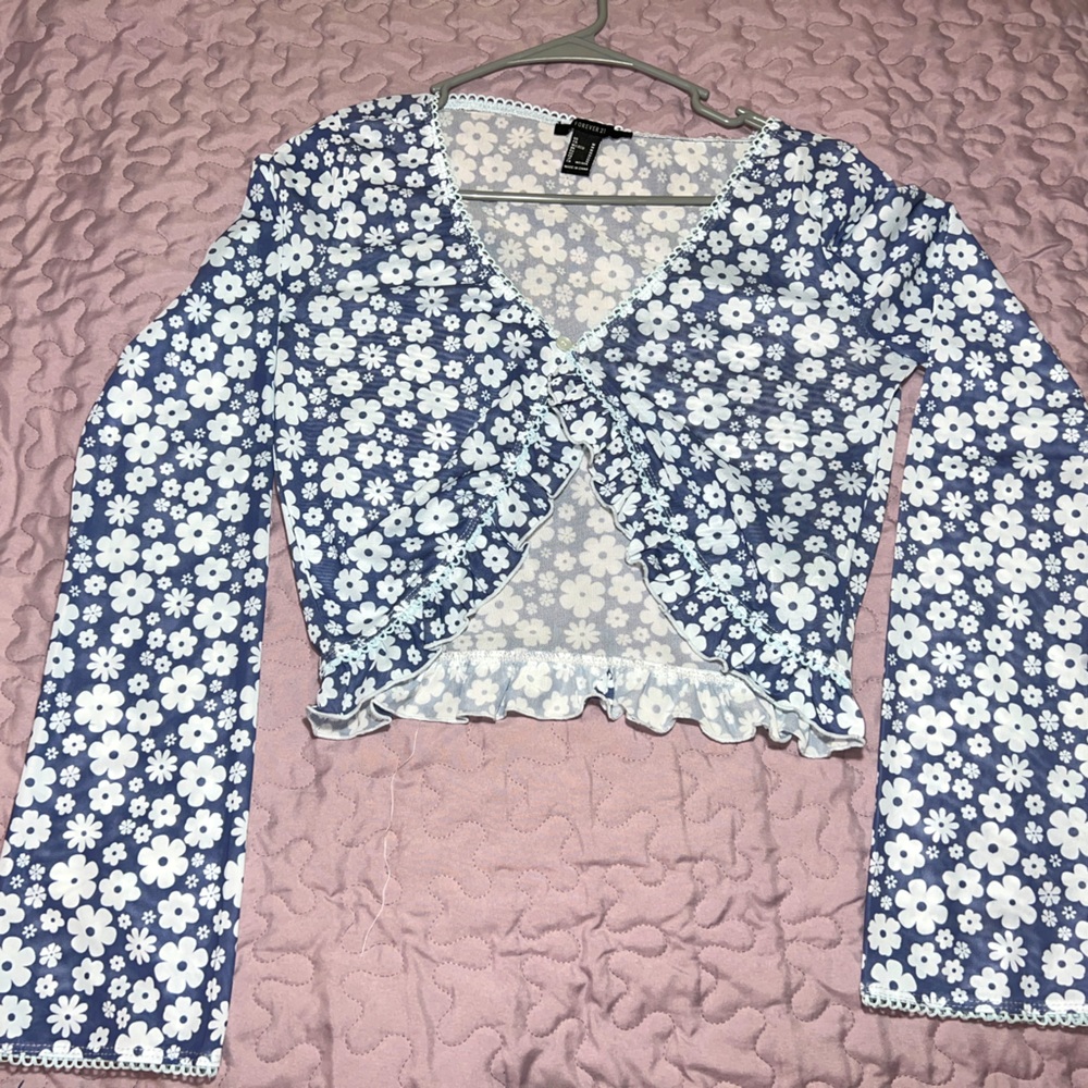 Forever 21 See Through Top Cardigan
